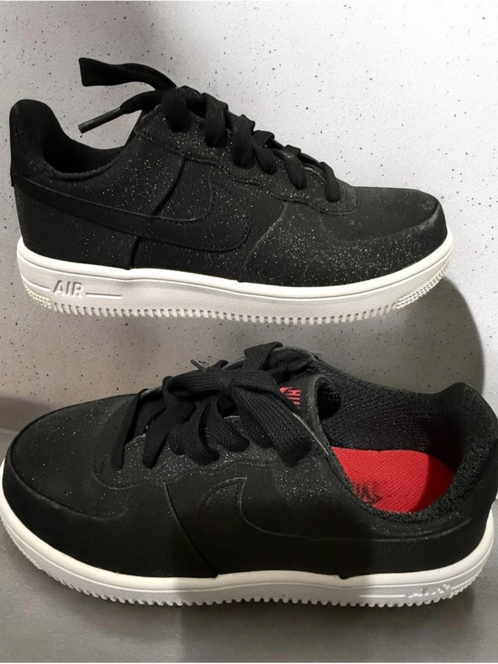 Black Glitter Nike Air Force 1 Ultraforce Premium Womens 6 /40 Youth (7Y) Shoes